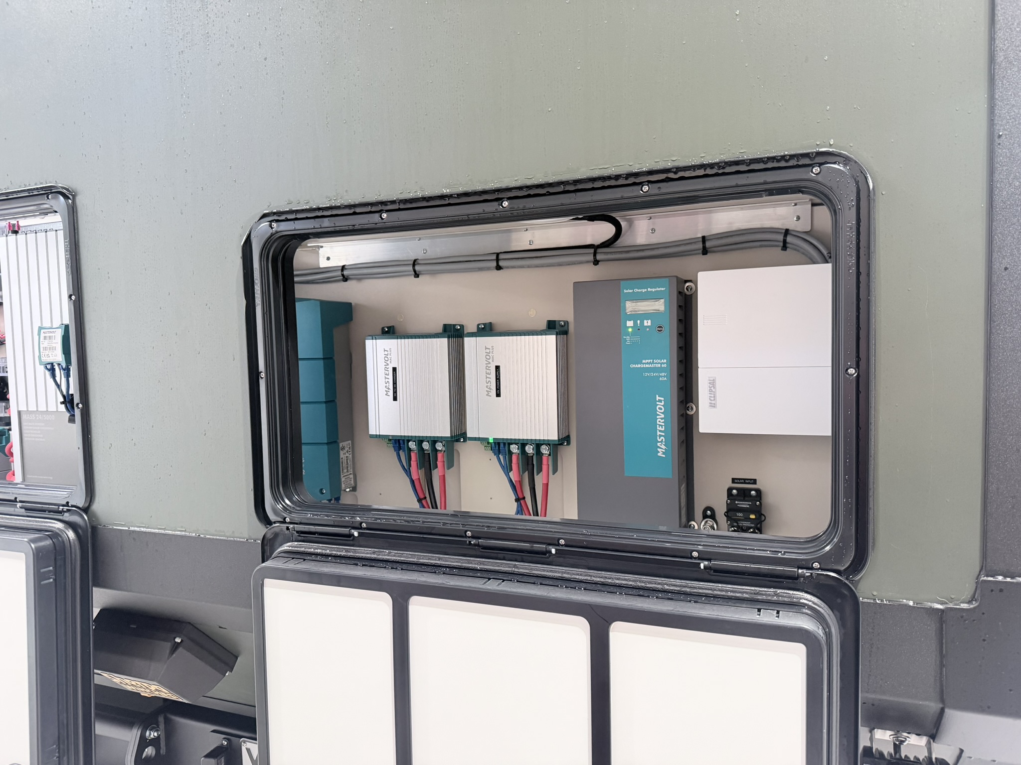 Mastervolt MPPT solar charge regulator and dual MAC Plus chargers